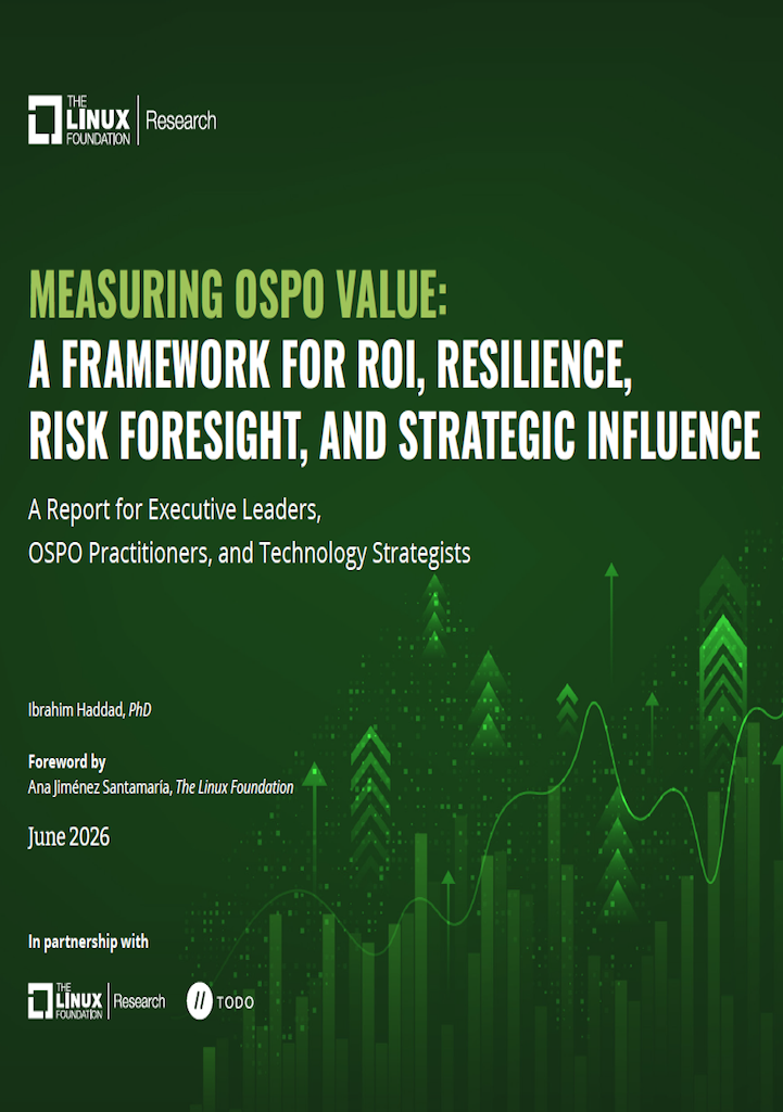 Cover of Measuring OSPO Value: A Framework for ROI, Resilience, Risk Foresight, and Strategic Influence